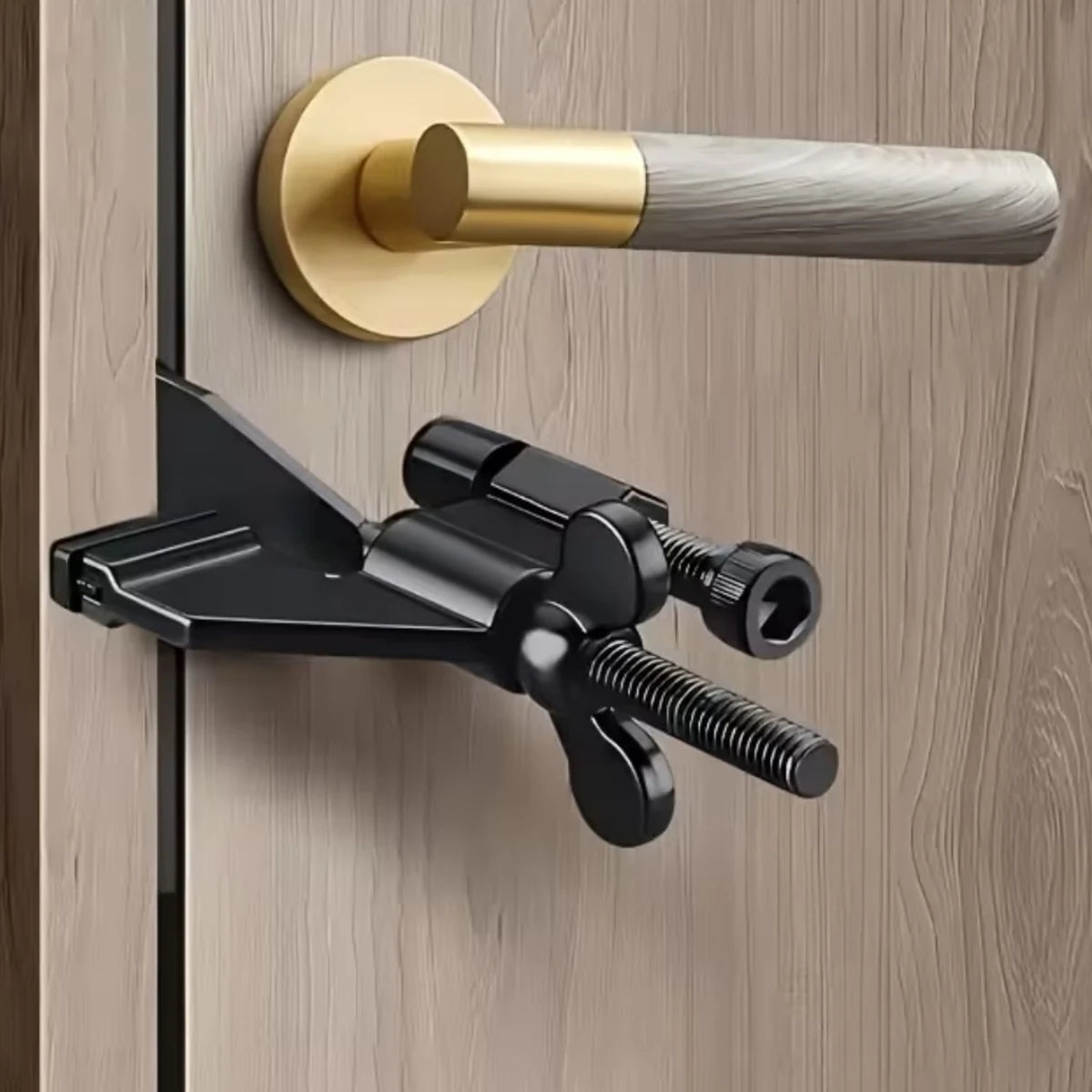 Roamsafe adjustable lock installed on a door